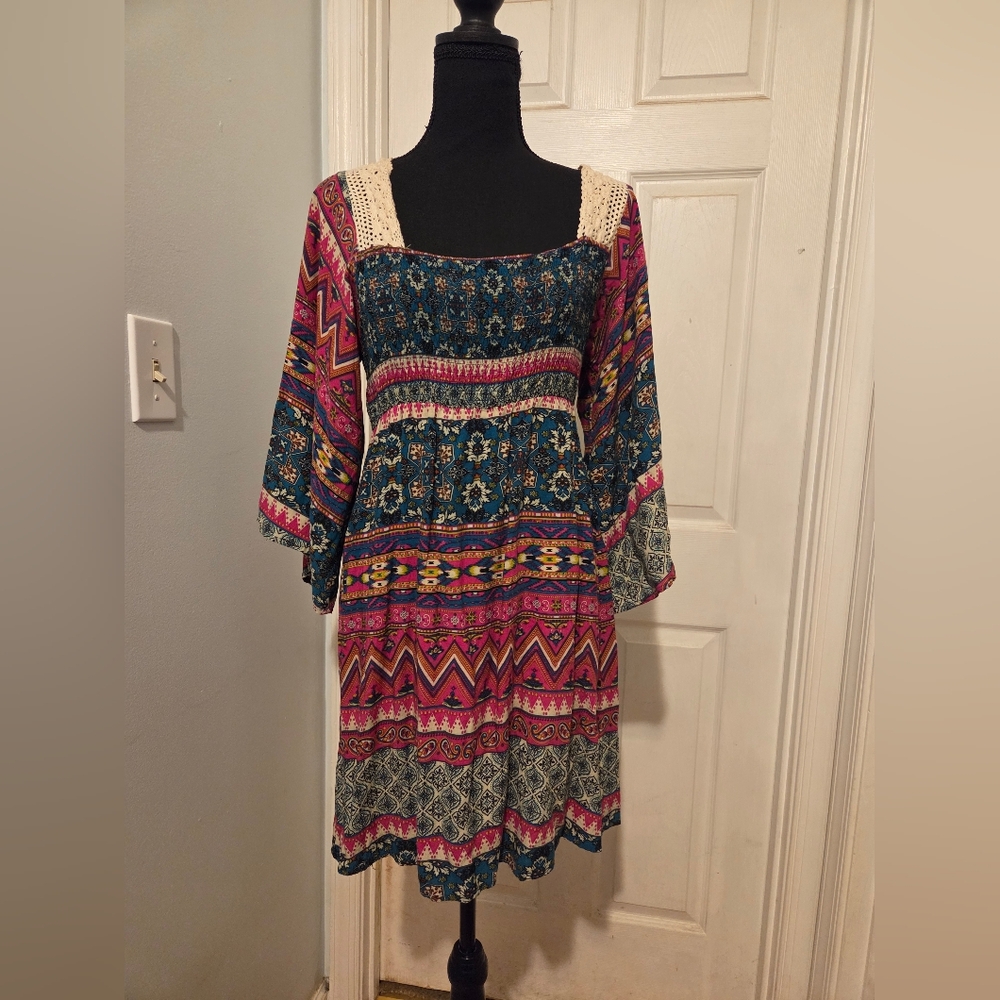 Flying Tomato Vibrant Long Sleeve Dress